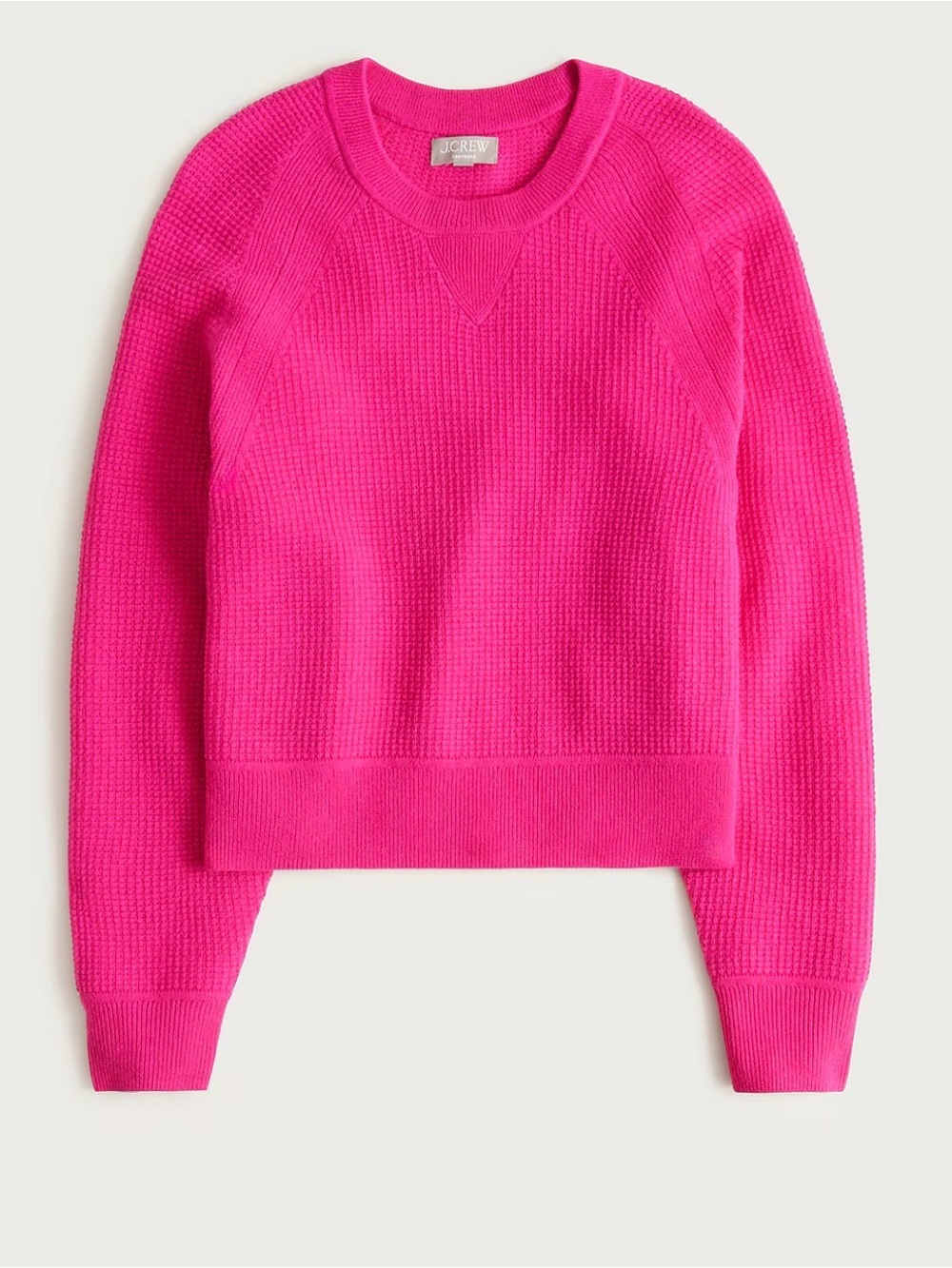 NWT 100% Cashmere J CREW Waffle Stitch Sweatshirt Sweater XS